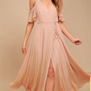 Lulus Blush Wrap Dress